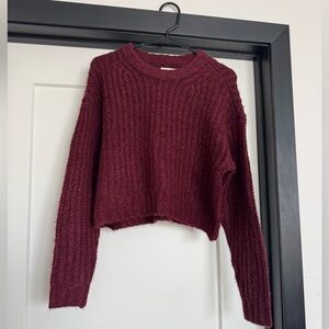 American Eagle AE Knit Sweater in Maroon/Burgundy Color - Fall/Winter
